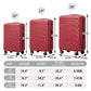 HouseOfZazla 3-piece spinner wheel luggage set with combination locks