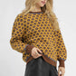 Umgee Abstract Print Crew Neck Sweater - Farnelli