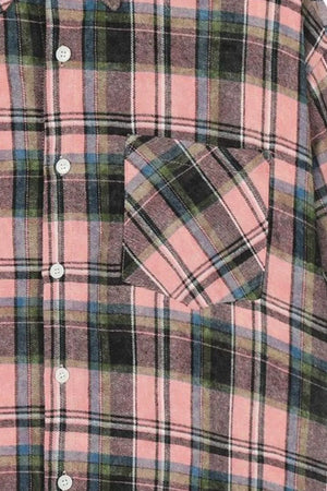 Men's Plaid Oversized Short Sleeve Shirt - Farnelli