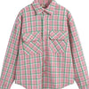 Men's Oversized Plaid Collared Neck Shirt - Pink