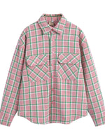 Men's Oversized Plaid Collared Neck Shirt - Farnelli