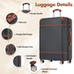 HouseOfZazla lightweight hardshell luggage set with TSA lock in black or white