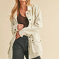 Aemi + Co Seam Detail Button Up Jacket with Pockets - Farnelli