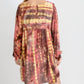 Umgee Full Size Tie Dye Long Sleeve Babydoll Dress with Keyhole Plus Size - Farnelli