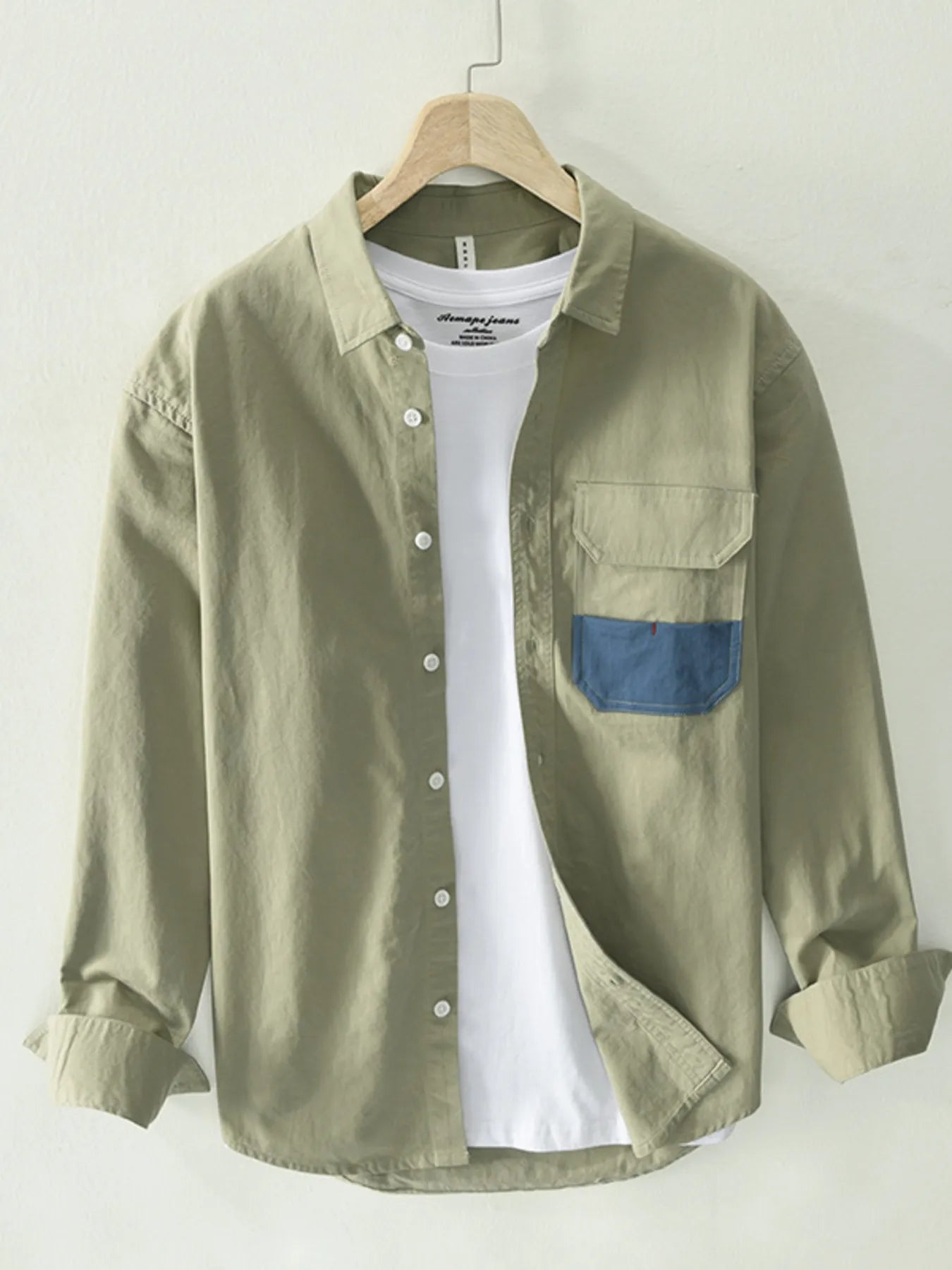 Men's Plus Size Button Up Long Sleeve Shirt - Farnelli