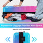 HouseOfZazla gradient color hardshell luggage set with spinner wheels and TSA lock in light blue or purple