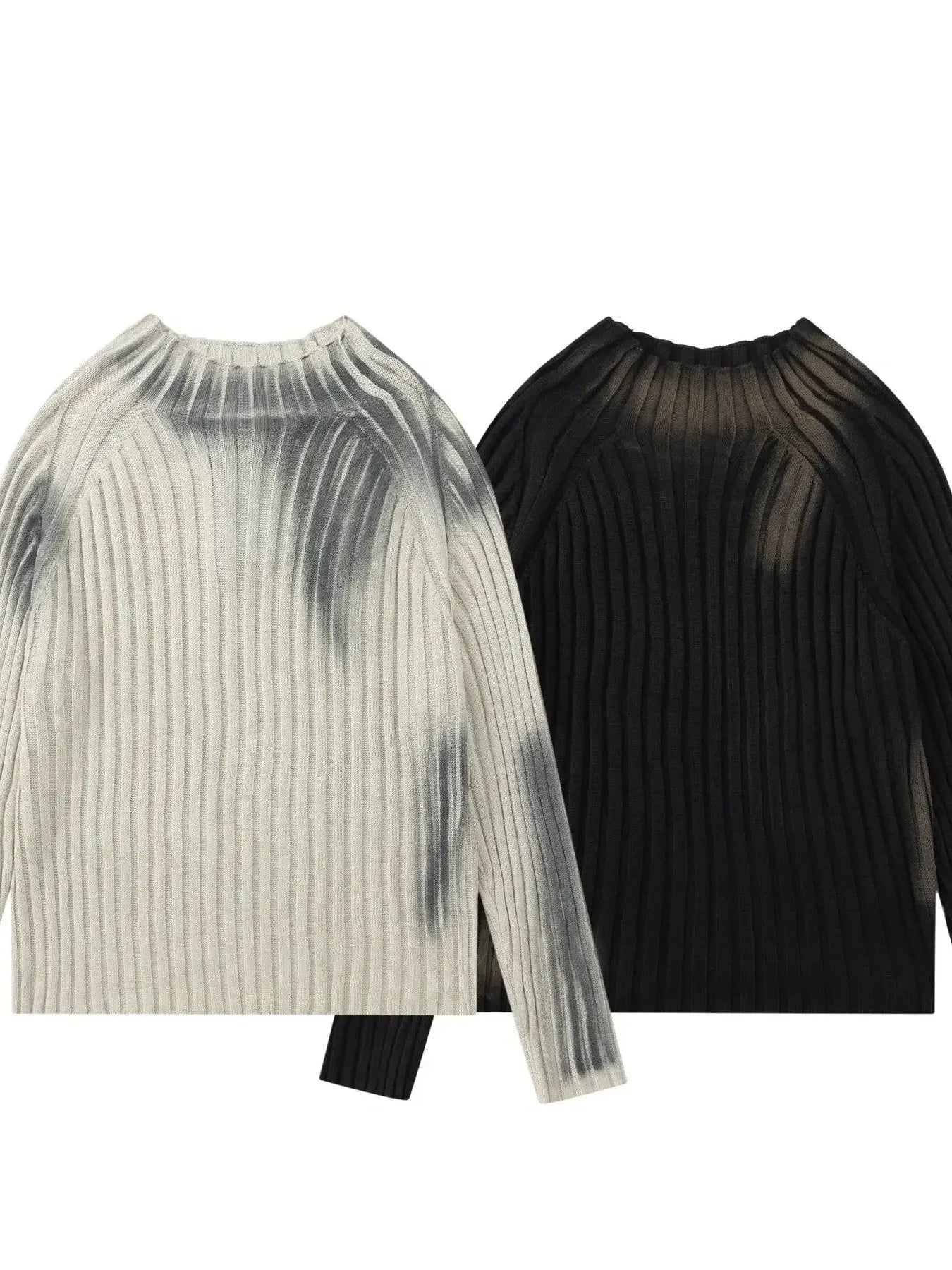 Men's Ribbed Knit Long Sleeve Sweater - Farnelli