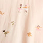 Children's Ballerina Print Round Neck Top and Pants Pajama Set - Farnelli