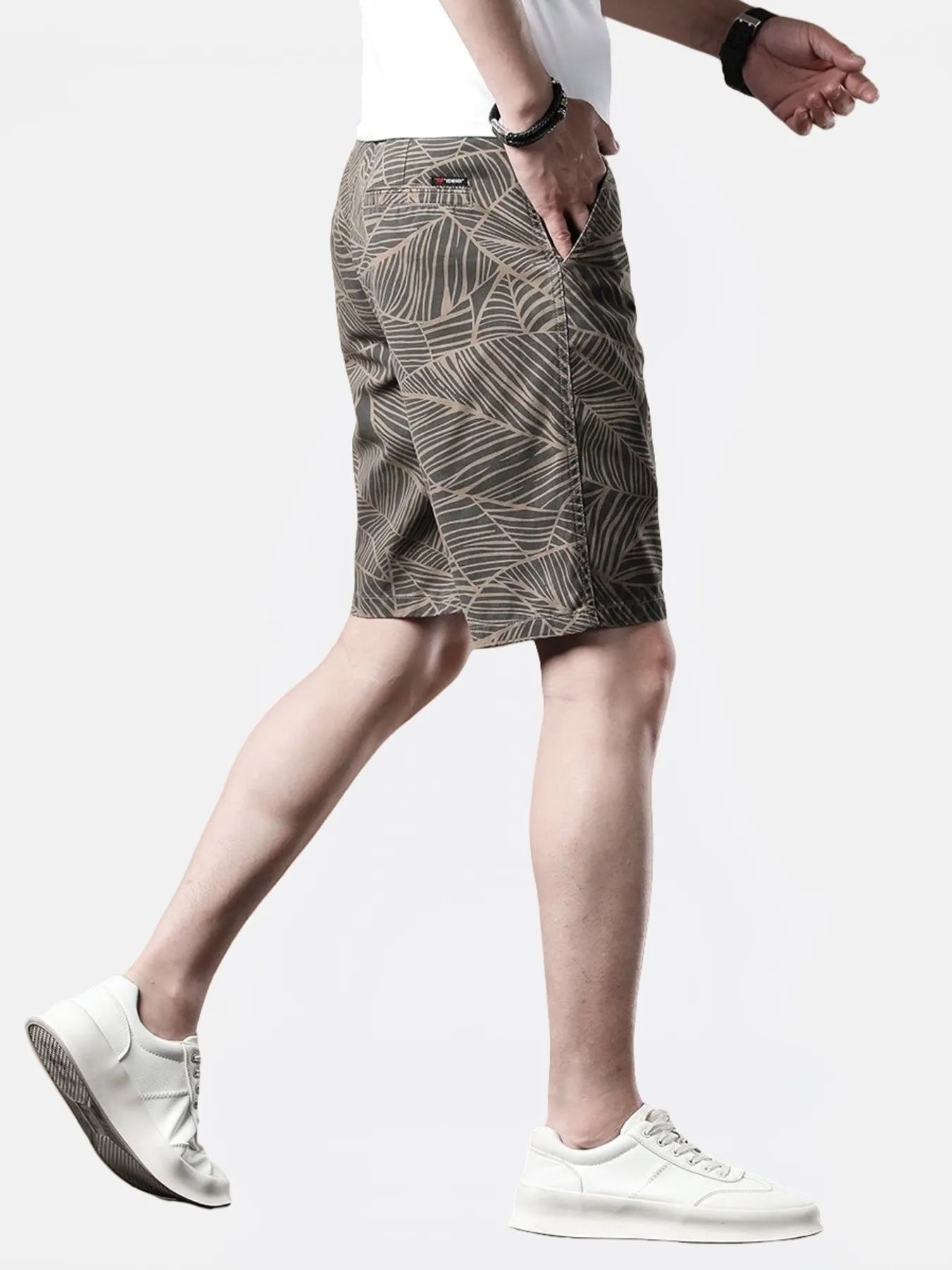 Men's Printed Wide-Leg Shorts - Farnelli