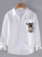 Men's Plus Size Button Up Long Sleeve Shirt - Farnelli