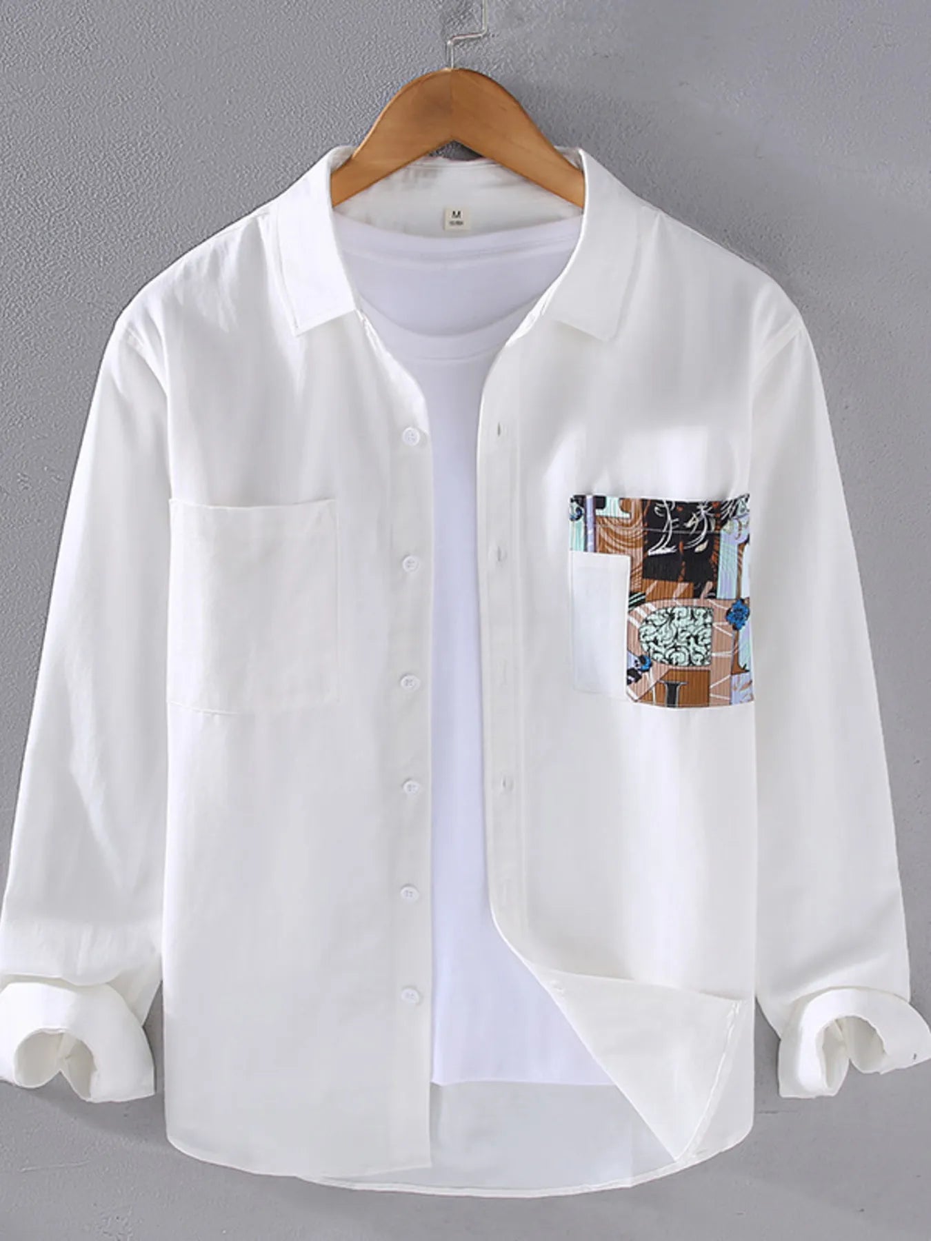 Men's Plus Size Button Up Long Sleeve Shirt - Farnelli