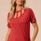 BiBi Front Cutout Mini Tee Dress with Pockets - Farnelli