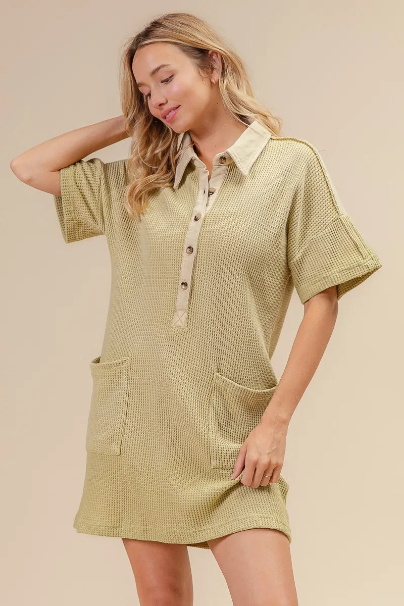 BiBi Dip Dye Mineral Washed Knit Dress - Farnelli