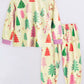 Children's Christmas Tree Print Pajama Set - Farnelli
