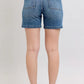 Judy Blue Full Size High Rise Denim Shorts Plus Size - Farnelli