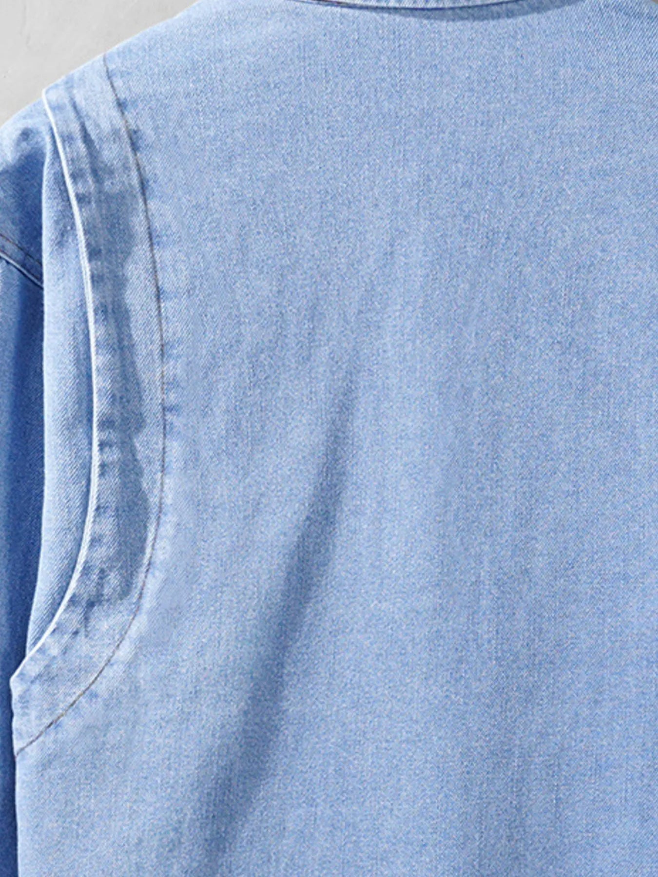 Men's Plus Size Button Up Long Sleeve Denim Shirt - Farnelli