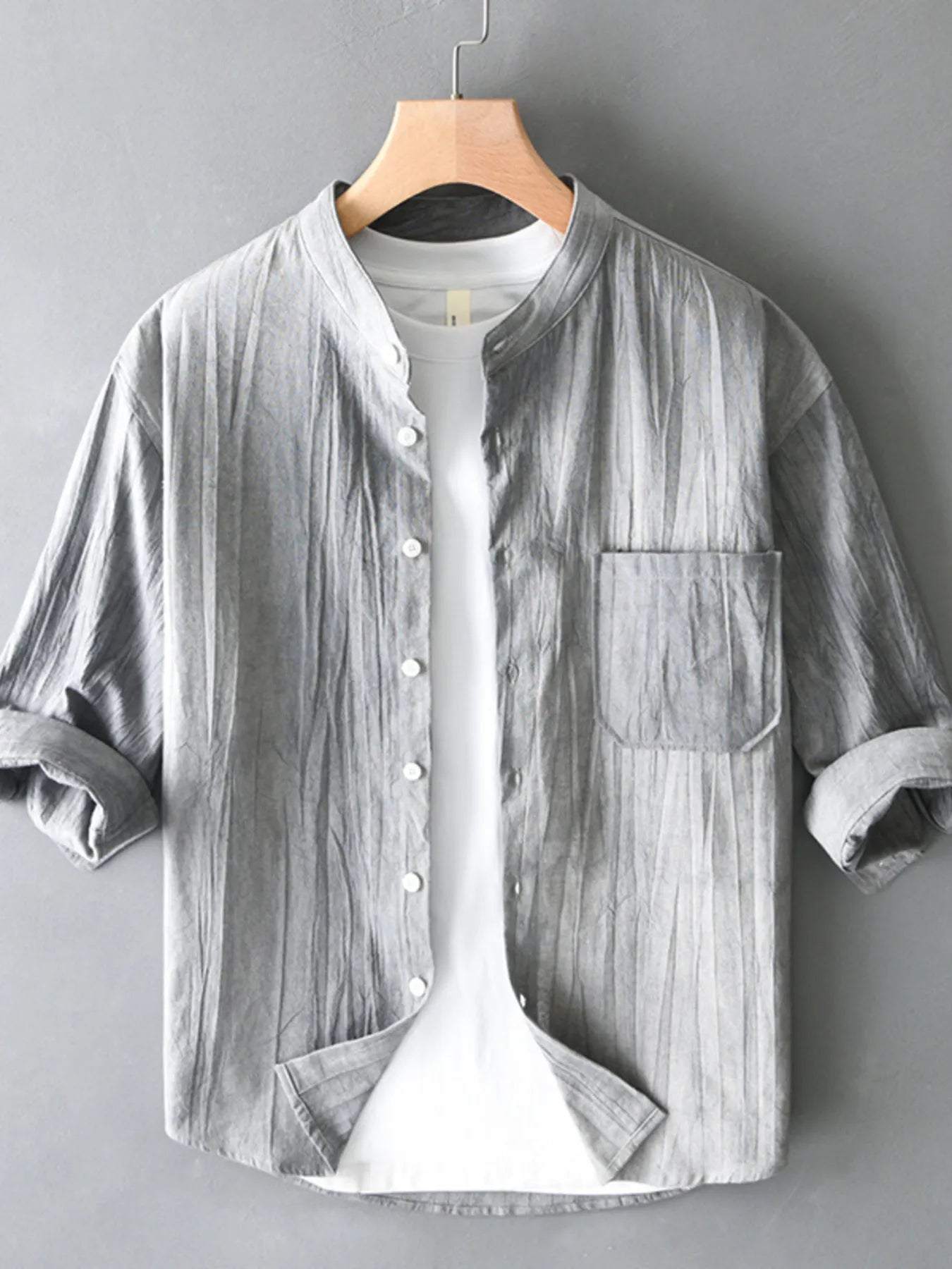 Men's Plus Size Button Up Long Sleeve Shirt - Farnelli