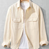 Men's Plus Size Button Up Long Sleeve Shirt - Apricot