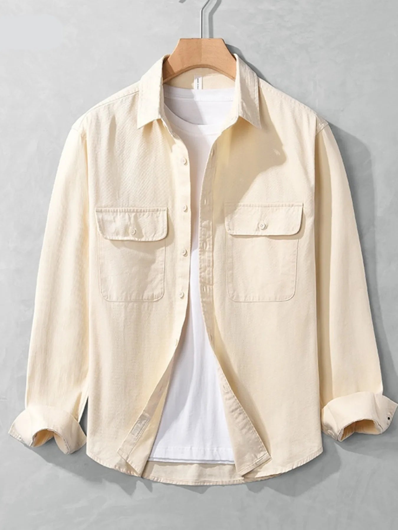 Men's Plus Size Button Up Long Sleeve Shirt - Farnelli