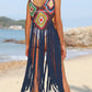 Fringe Spaghetti Strap Cover-Up - Farnelli