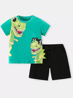 Children's Dinosaur Short Sleeve Tee & Shorts Set - Farnelli