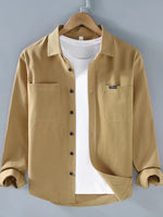Men's Plus Size Button Up Long Sleeve Shirt - Farnelli