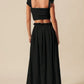 SO ME Smocked Top and Flowy Maxi Skirt Set - Farnelli