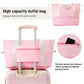 HouseOfZazla lightweight hardshell luggage set with two suitcases, TSA locks, available in black, white, or pink