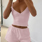 V-Neck Cami and Shorts Set - Farnelli