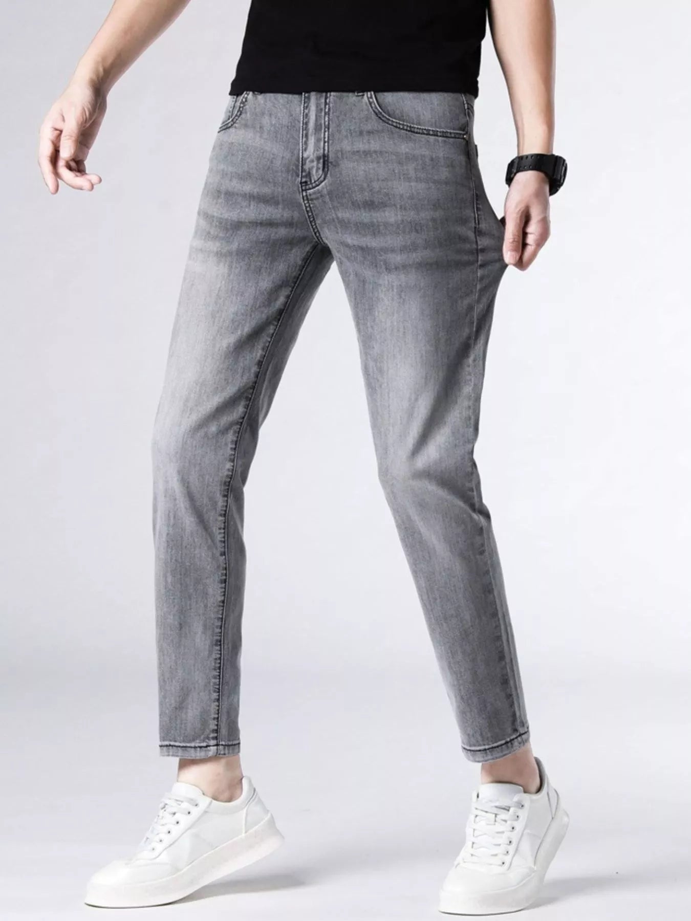 Men's Washed Slim Fit Jeans - Farnelli
