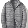 Men's Plus Size Lightweight Zip Up Puffer Jacket - Gray