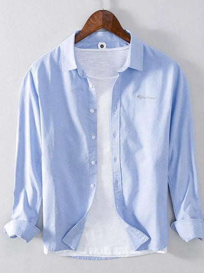 Men's Plus Size Button Up Long Sleeve Shirt - Farnelli