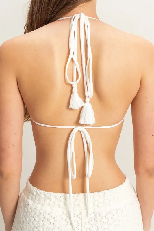 HYFVE Crochet Bra and Drawstring Pants Set - Farnelli