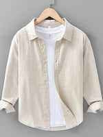 Men's Plus Size Button Up Long Sleeve Shirt - Farnelli
