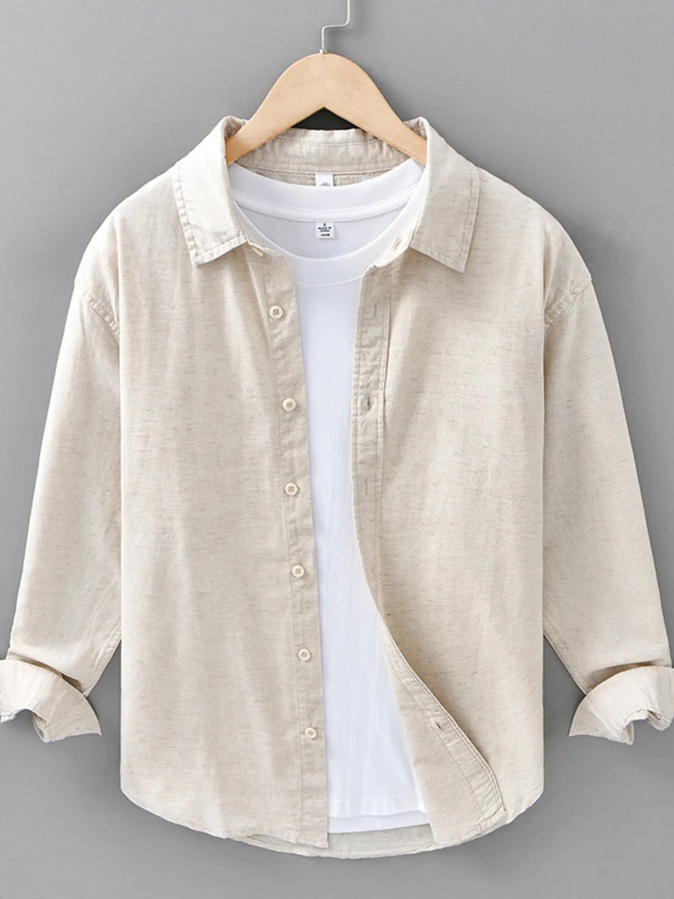Men's Plus Size Button Up Long Sleeve Shirt - Farnelli