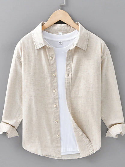 Men's Plus Size Button Up Long Sleeve Shirt - Farnelli