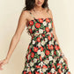 Davi & Dani Floral Scalloped Cutout Back Mini Dress - Farnelli
