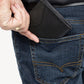 Deux Mains black Shotgun Wallet for Him, close-up view without logo