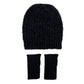 Plush Black Alpaca Beanie Hat