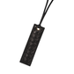 Deux Mains woven bookmark in black, front view