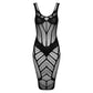 Obsessive Flirtatious Curves Black Sheer Dress