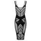 Obsessive Flirtatious Curves Black Sheer Dress