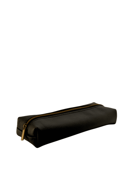 Black Deux Mains pencil case, front view