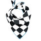 Black & White Checkered Chiffon Scarf | 20" Square Scarf