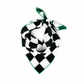 Black & White Checkered Chiffon Scarf | 20" Square Scarf