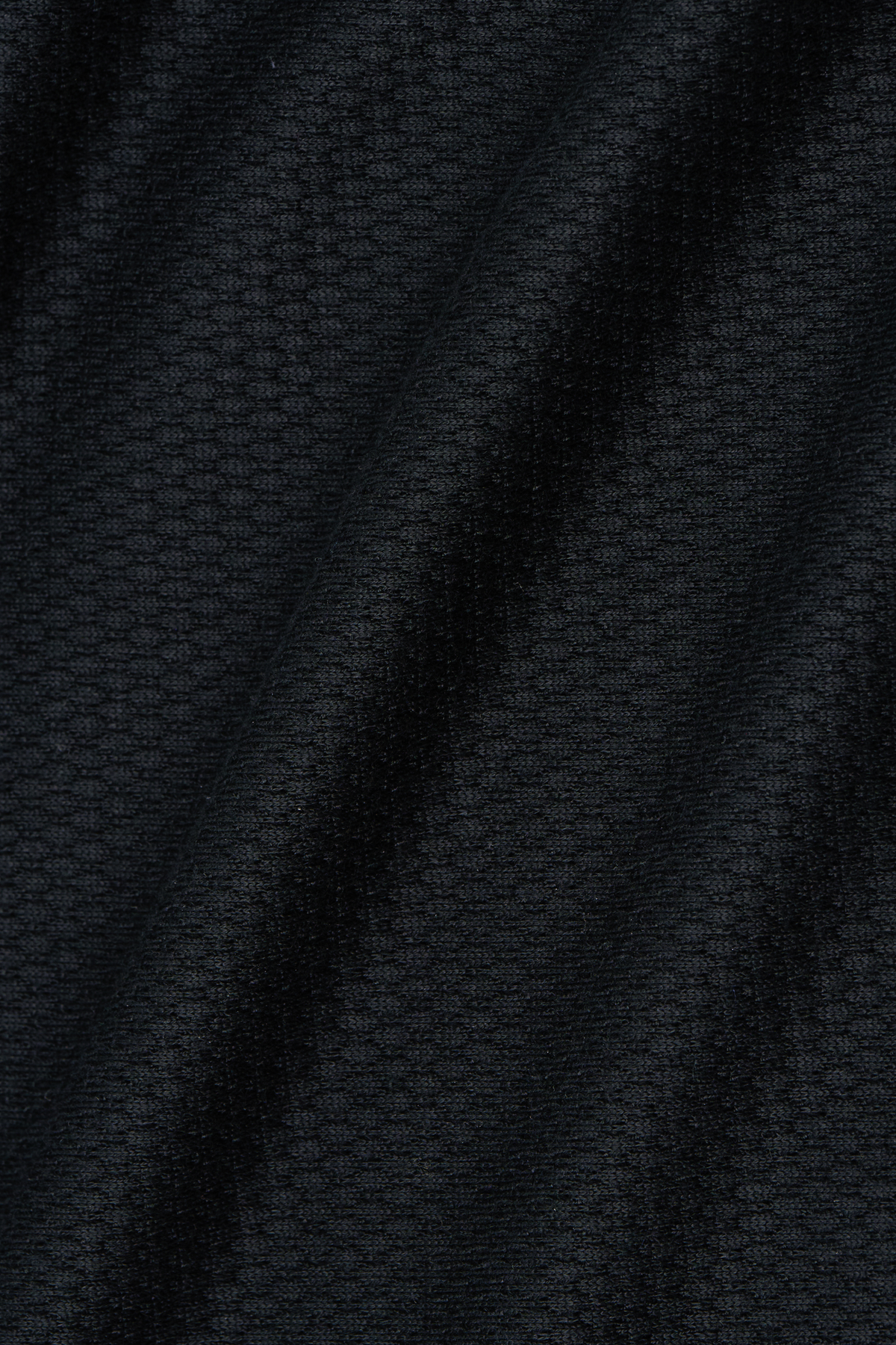 Black Twillory long sleeve sweater polo with a solid color design, featuring a classic collar and knit fabric detail.
