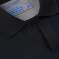 Short Sleeve Sweater Polo Solid // Black