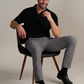 Short Sleeve Sweater Polo Solid // Black