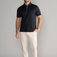 Short Sleeve Polo Contrast // Black Grey
