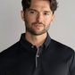 Short Sleeve Polo Contrast // Black Grey